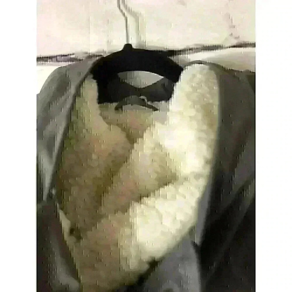 D/Struct Mens Size Small Gray Hooded Button Up Parka Jacket Sherpa Lined - Picture 6 of 6